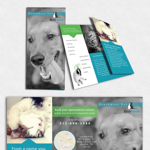 Tri-fold Brochure for Veterinary Practice 