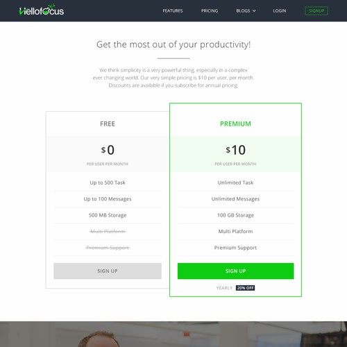 Pricing Page