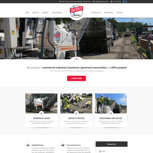 Asphalt Paving Company - Website Redesign