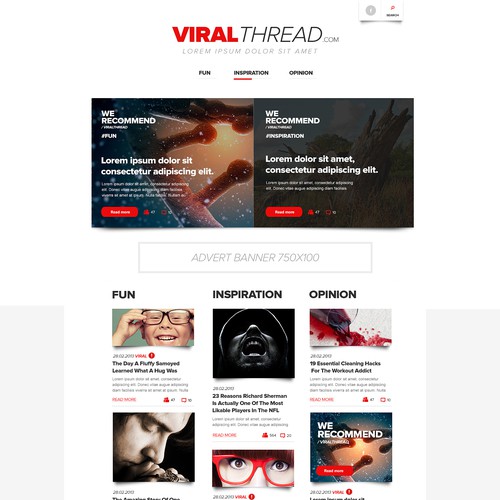 Build a clean and great website for ViralThread.com