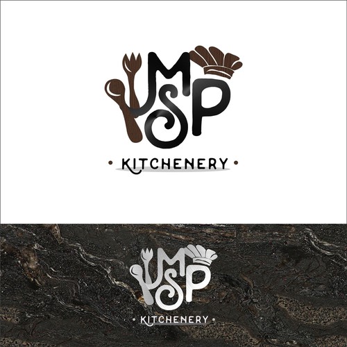 Brand logo design for commercial kitchen MSP Kitchenery