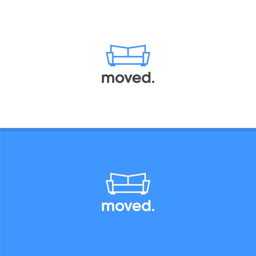 Moved. logo design