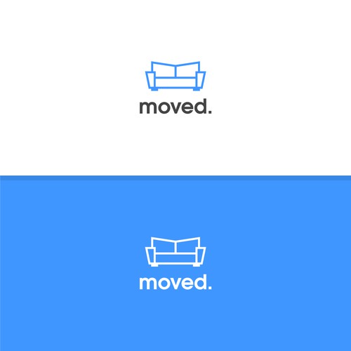 Moved. logo design