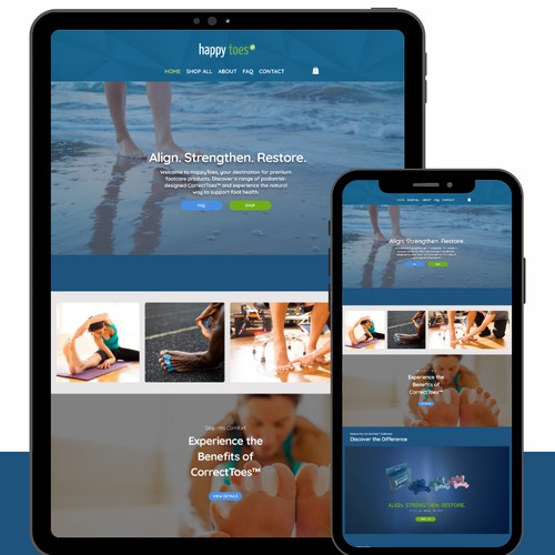 Happy Toes — E-commerce Website Design