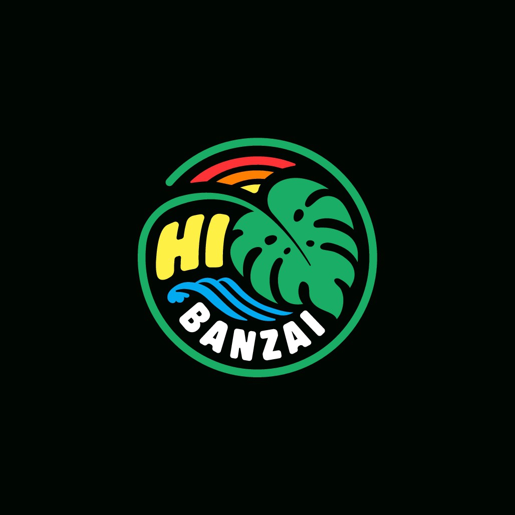 Design a fun monstera logo for a web design company on Maui.