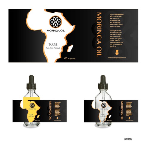 Create a cosmetic label for social enterprise MoringaConnect