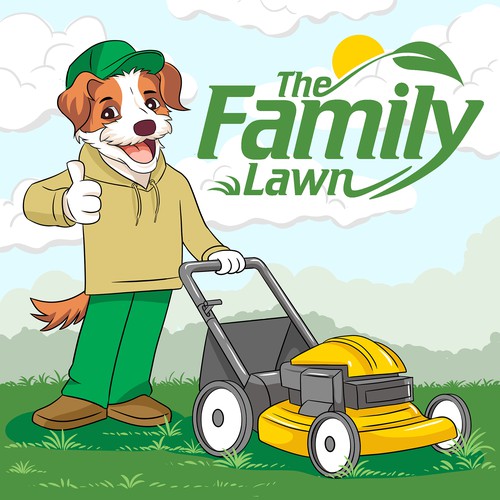 Dog Mascot for Lawn Service Business