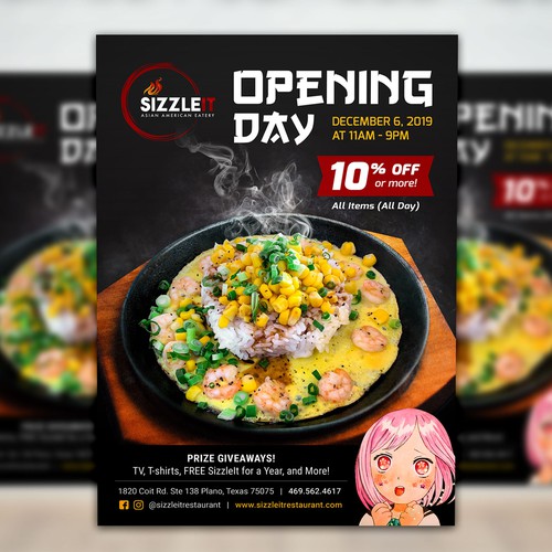 Flyer Design for SizzleIt Restaurant