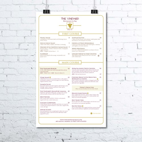 Menu Design