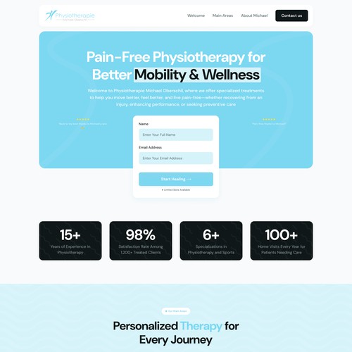 Neue Homepage für (Sport)physiotherapie- Praxis