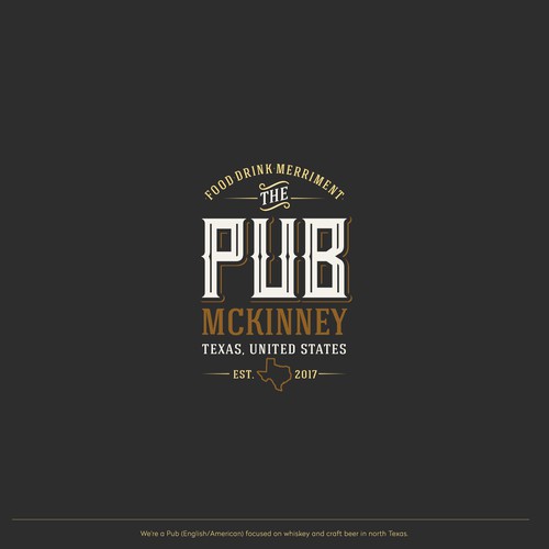 Typography logo for beer and whiskey pub
