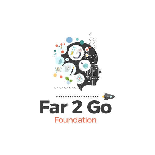 concept logo finalist for "Far 2 Go Foundation""