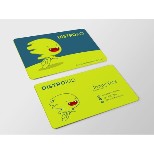 Business cards for online music service