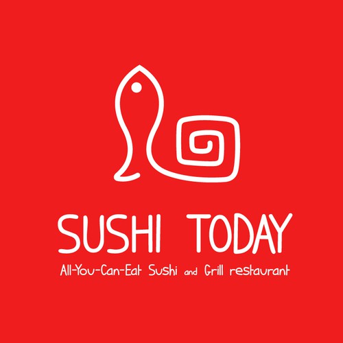 Create a logo for an All-You-Can-Eat restaurant called 'Sushi Today'