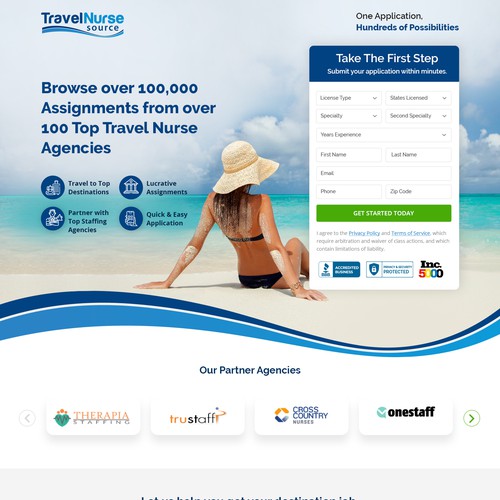 Landing Page- Travel Nurse Source