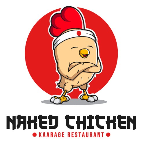 Chicken character logo concept for restaurant