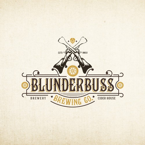 Vintage logo concept for a brewery company