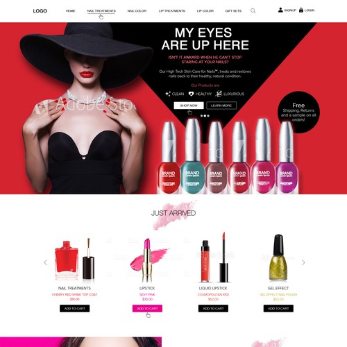 Design a Modern Sexy, Beauty Website for Nails Product