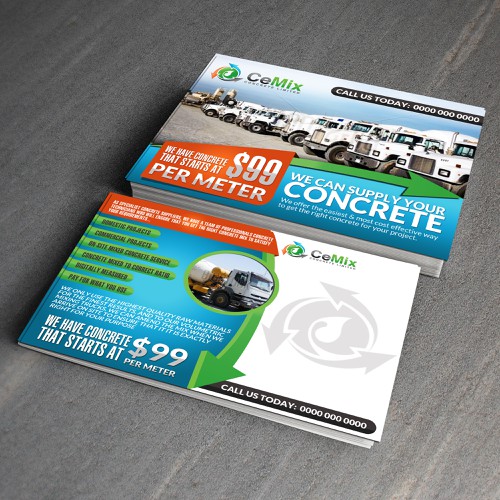 Create the next postcard ad for CeMix Concrete !!