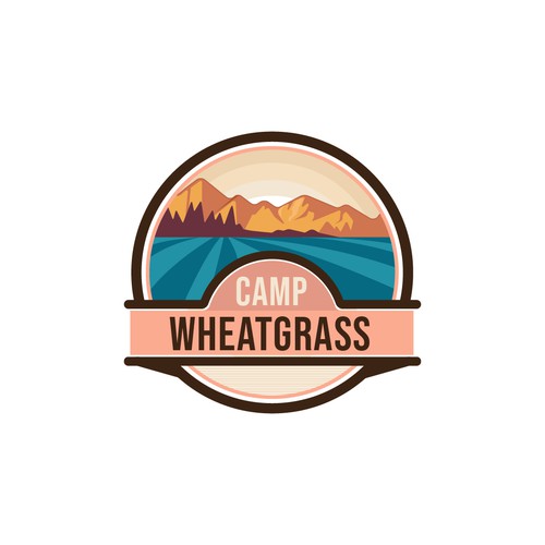 Logo design for camp wheatgrass
