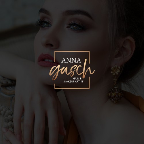 Logo developed for "Anna Gasch - Hair & Makeup Artist"
