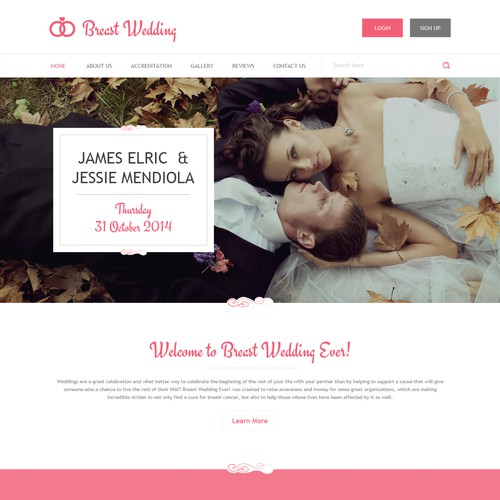 BreastWeddingEver.com Breast Cancer Charity Website - Help Us Make It Look Better