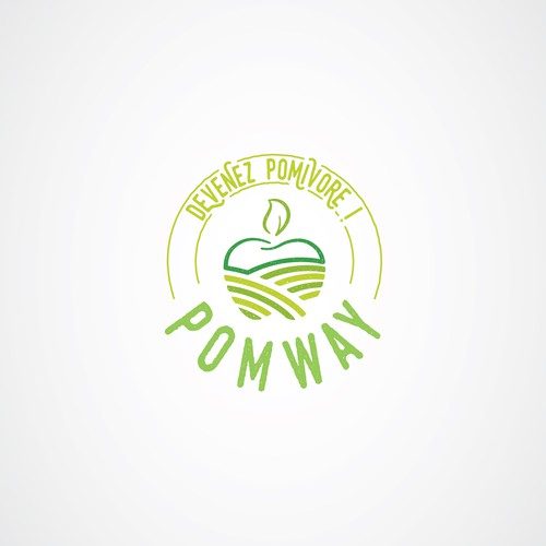 Organic logo for apples and apple juice