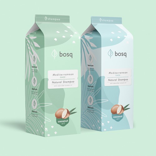 Natural Shampoo Packaging Design