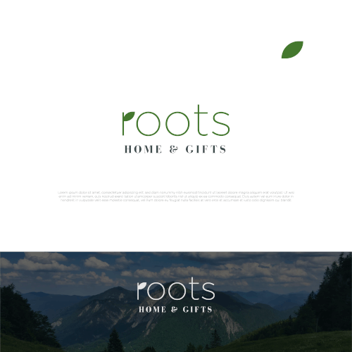 Roots Homes & Gifts Logo design