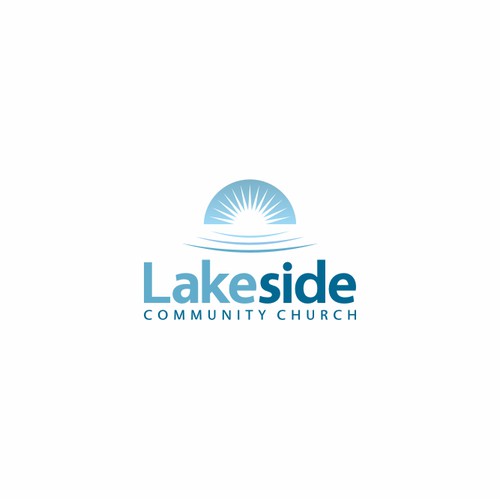 Create the next logo for Lakeside Community Church (Lakeside can be bigger with the words Community Church underneath)