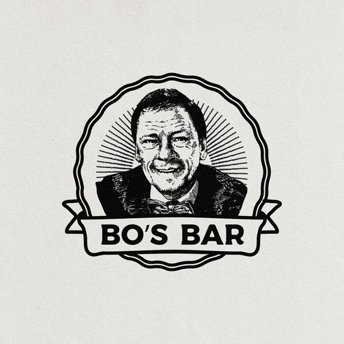 vintage logo for Bo's Bar