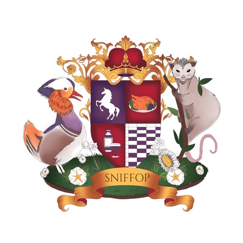 Elegant Luxurious Coat Of Arms For Wedding
