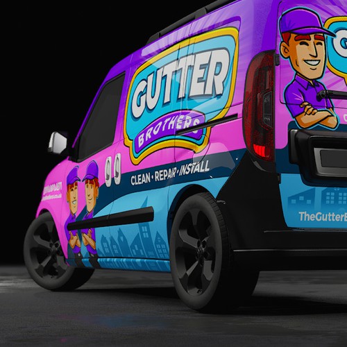 Bold Gutter Services Car Wrap Design
