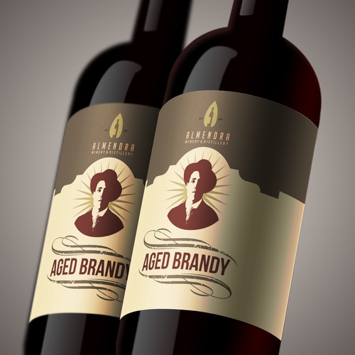 Aged Brandy label design 