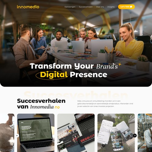 Homepage redesign for a marketing agency