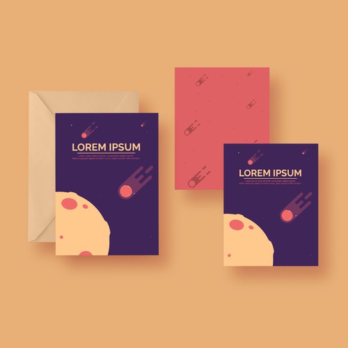Space theme invitaion card