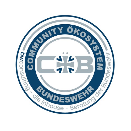 Emblem style logo design for Community Ökosystem Bundeswehr