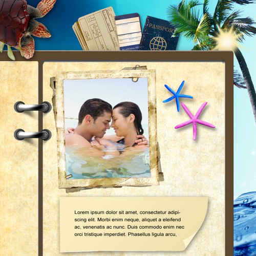 **ONE PAGE** TRAVEL/VACATION THEME "WEBSITE"