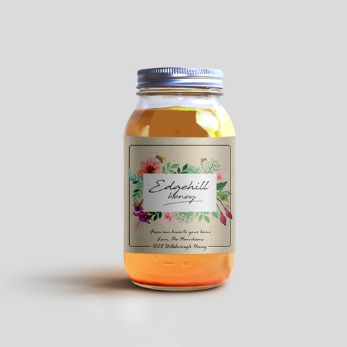 Label for honey jar