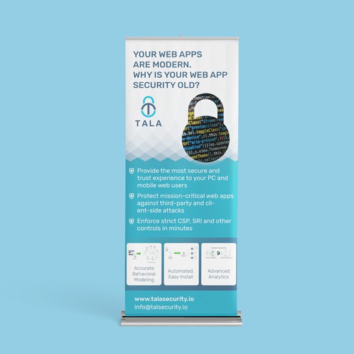 Roll up banner for web security firm