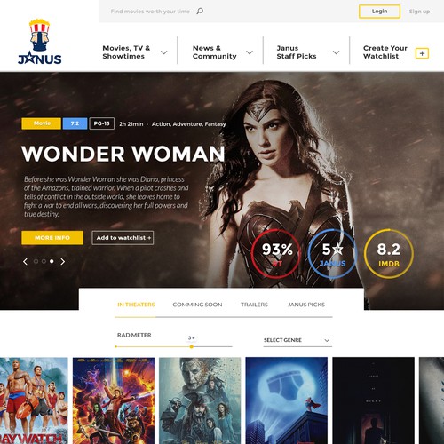 Rad movie rating system web design