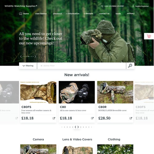 Wildlife ecommerce website