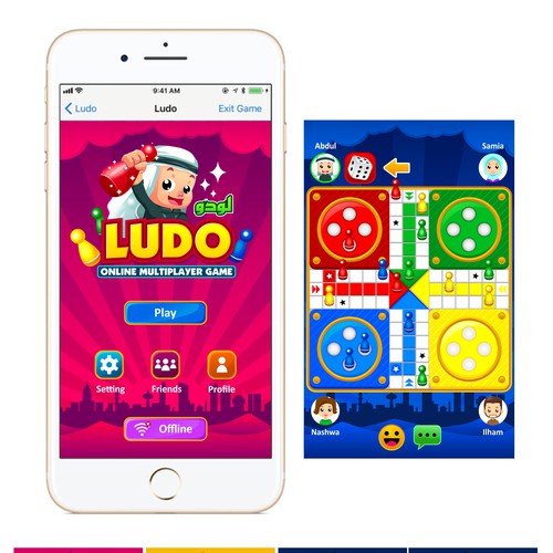 Game icons & illustration for LUDO (only logo is from contest holder)