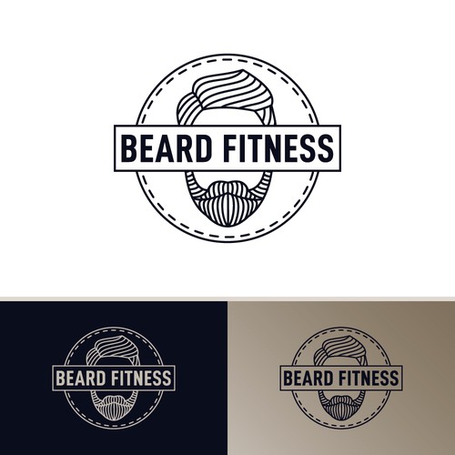 logo concept for man beard and hair care brand