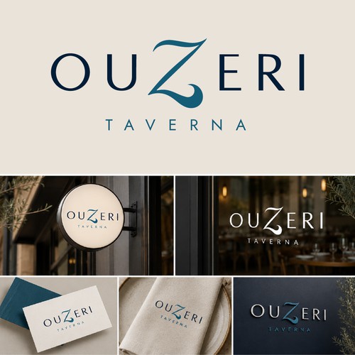 Ouzeri Taverna – Custom Hospitality Logo