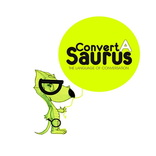 "Brainy Sidekick" Dinosaur Logo for Convertasaurus.com