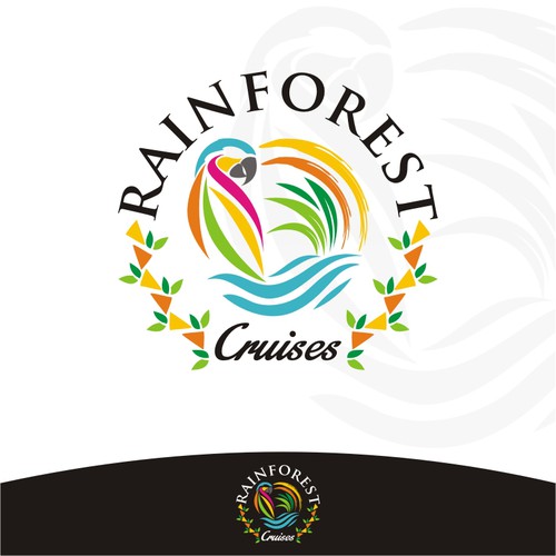 Rainforest Cruises Logo: AMAZON, ADVENTURE, WILDLIFE, EXOTIC LUXURY.