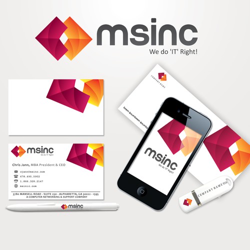 Modern IT company Logo + BizCard Redesign