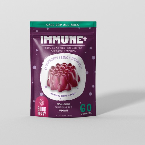 Edelberry Gummies package design