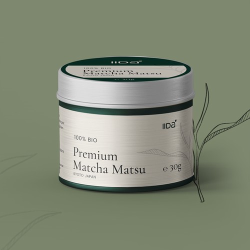 Package Label Design: Premium Matcha Tea